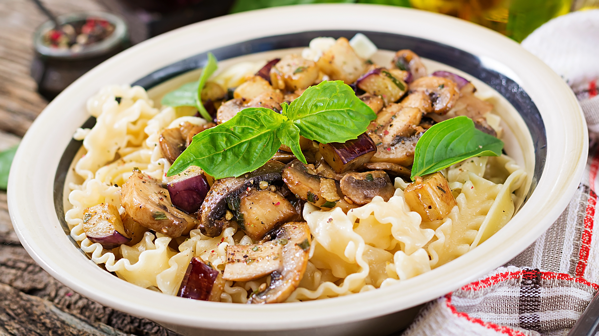 Pasta and Mushroom Dish.