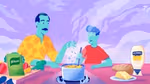 Father and Son focus on Healthy Nutrition.