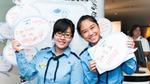Two girls at a Dove Self-Esteem workshop