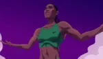 Graphic depiction of Olympic 800-metre gold medallist Caster Semenya.