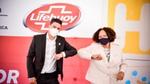 Keegan Alicks, Beauty and Personal Care Director and Angie Motshekga, Minister of Basic Education.